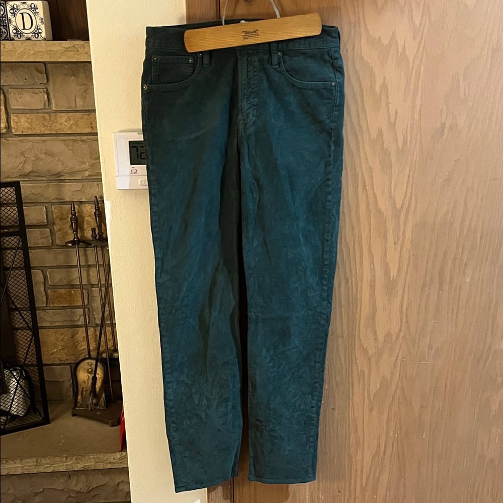 J. Crew - Size 27T - Vintage Slim Straight Teal Corduroy Pants